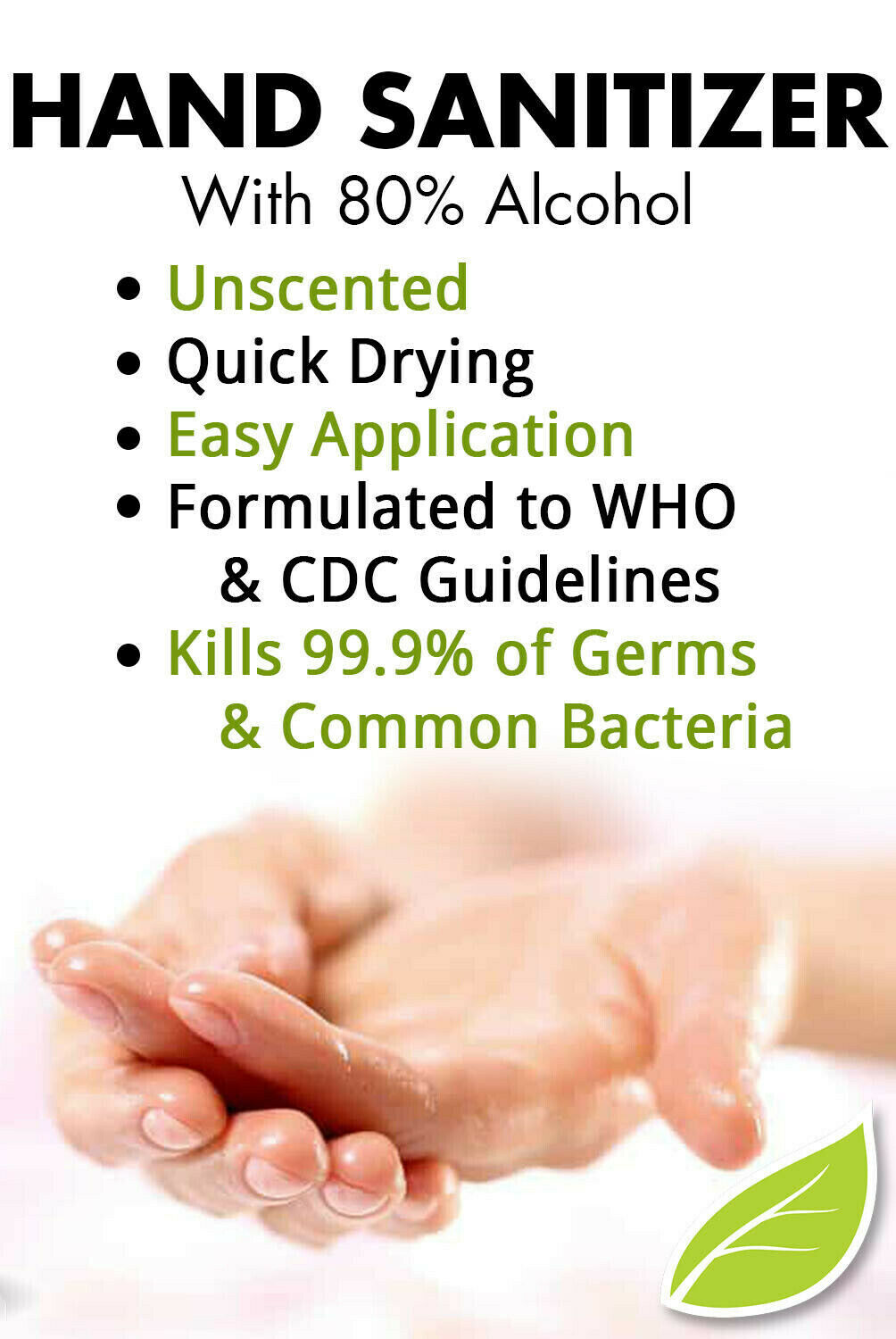 Hand Sanitizer Spray | 80% Alcohol (Made USA) | 2oz to 32 ounce (Same Day Ship) - Fresh Stock Dated February 2026