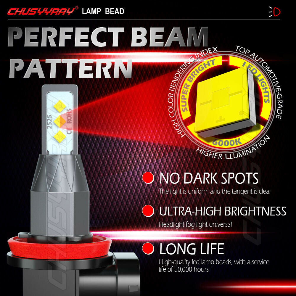 LED Headlight FOR 2008 2009 2010 Suzuki GSXR 600 750 Hi Low Beam Bulbs Plug&Play - Fresh Stock Dated February 2026