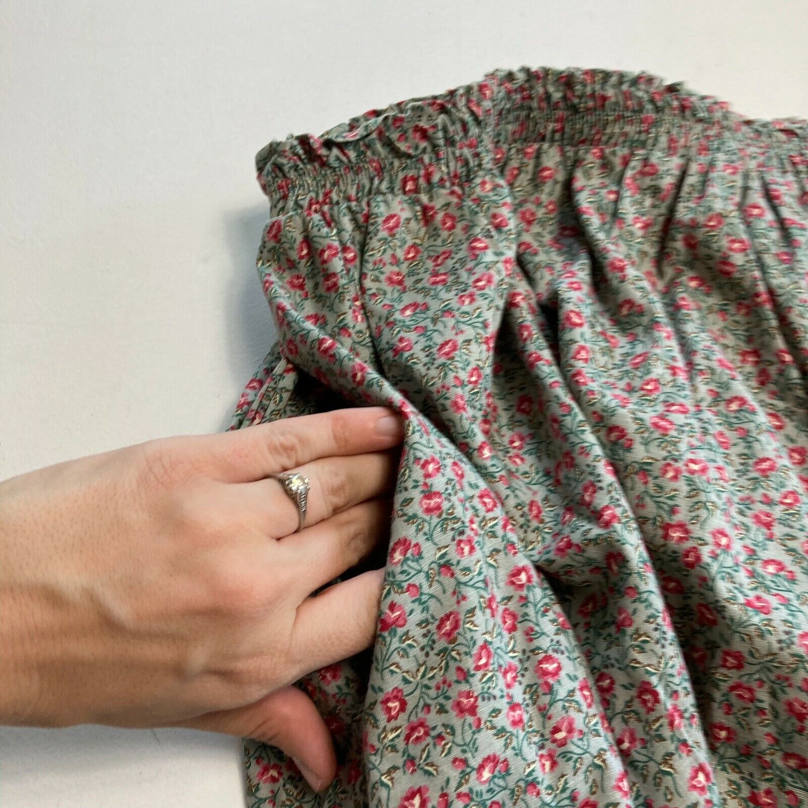 VTG Prairie Skirt Floral Cottagecore Country Farm asymmetric Lace Ruffle S M 70s - Fresh Stock Dated March 2026