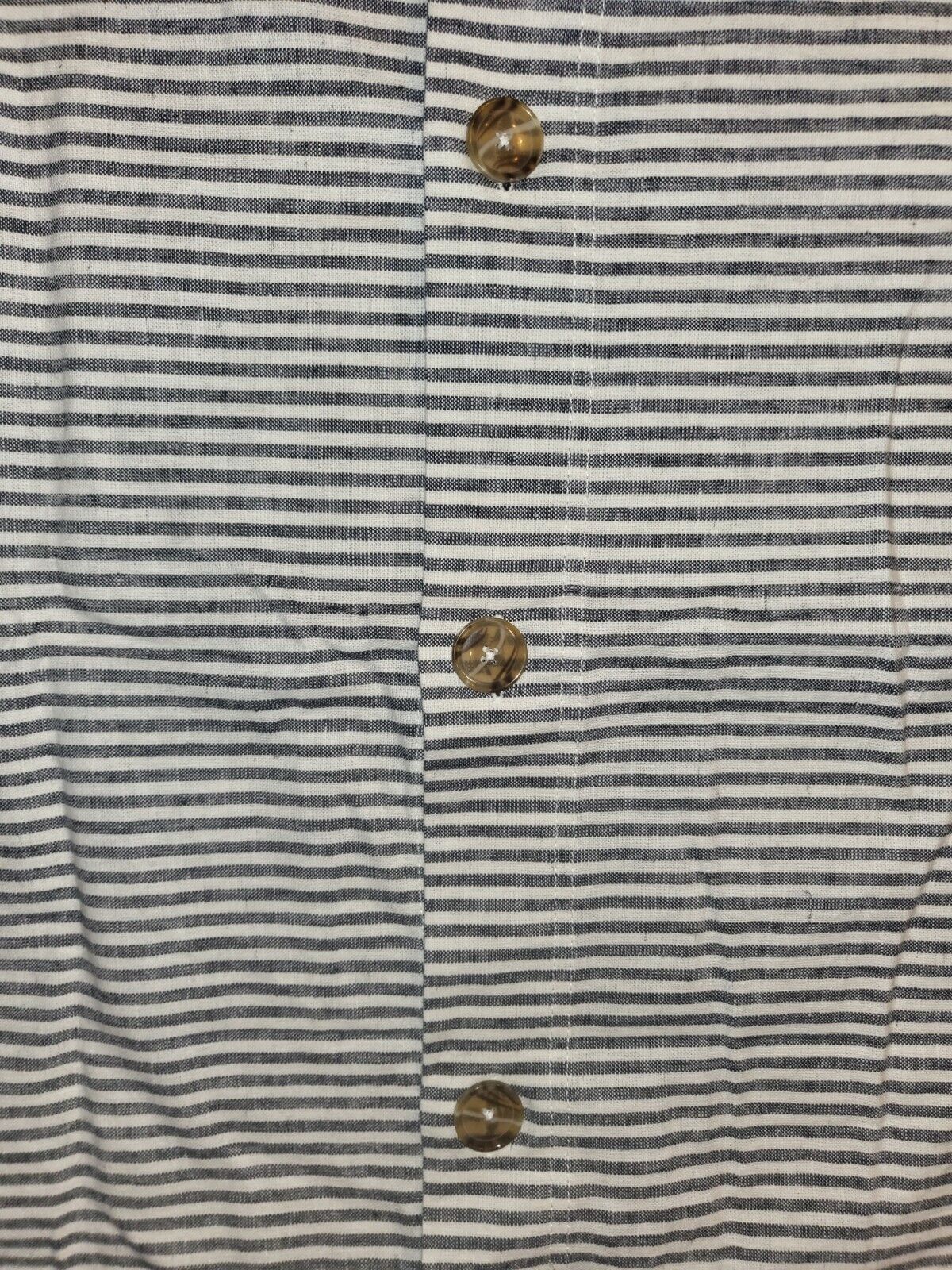 Pottery Barn Farmhouse Ticking Stripe Linen Cotton Standard Button Pillow Sham - Fresh Stock Dated February 2026