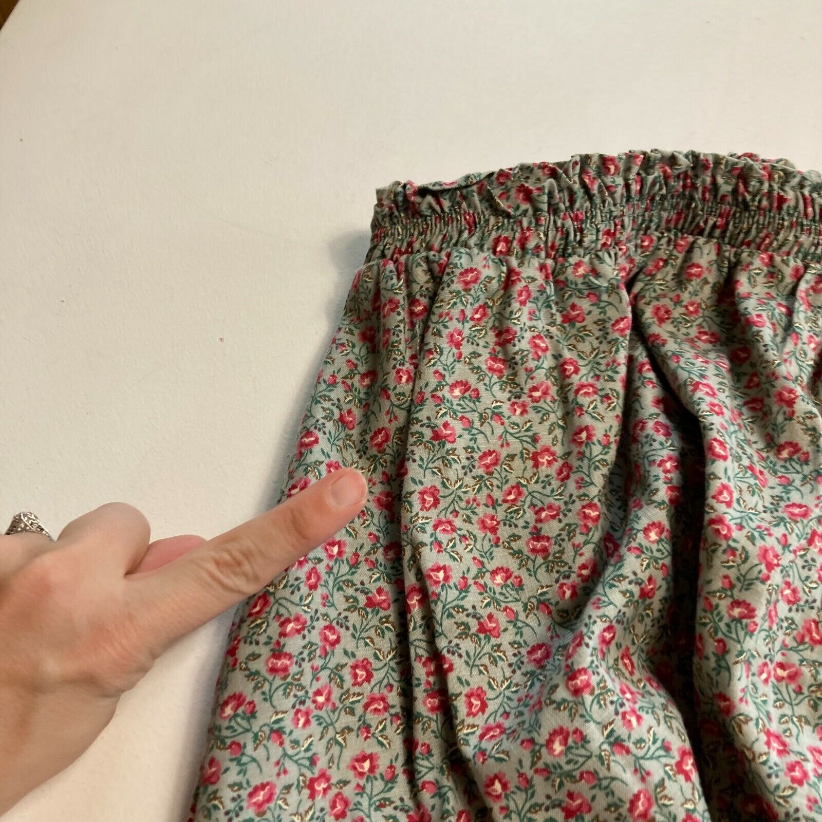 VTG Prairie Skirt Floral Cottagecore Country Farm asymmetric Lace Ruffle S M 70s - Fresh Stock Dated March 2026