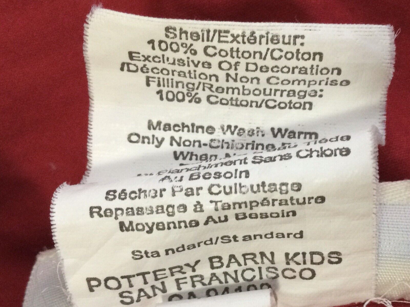 Pottery Barn Kids Fire Trucks Quilted Standard Pillow Sham Red/Multicolor Cotton - Fresh Stock Dated February 2026