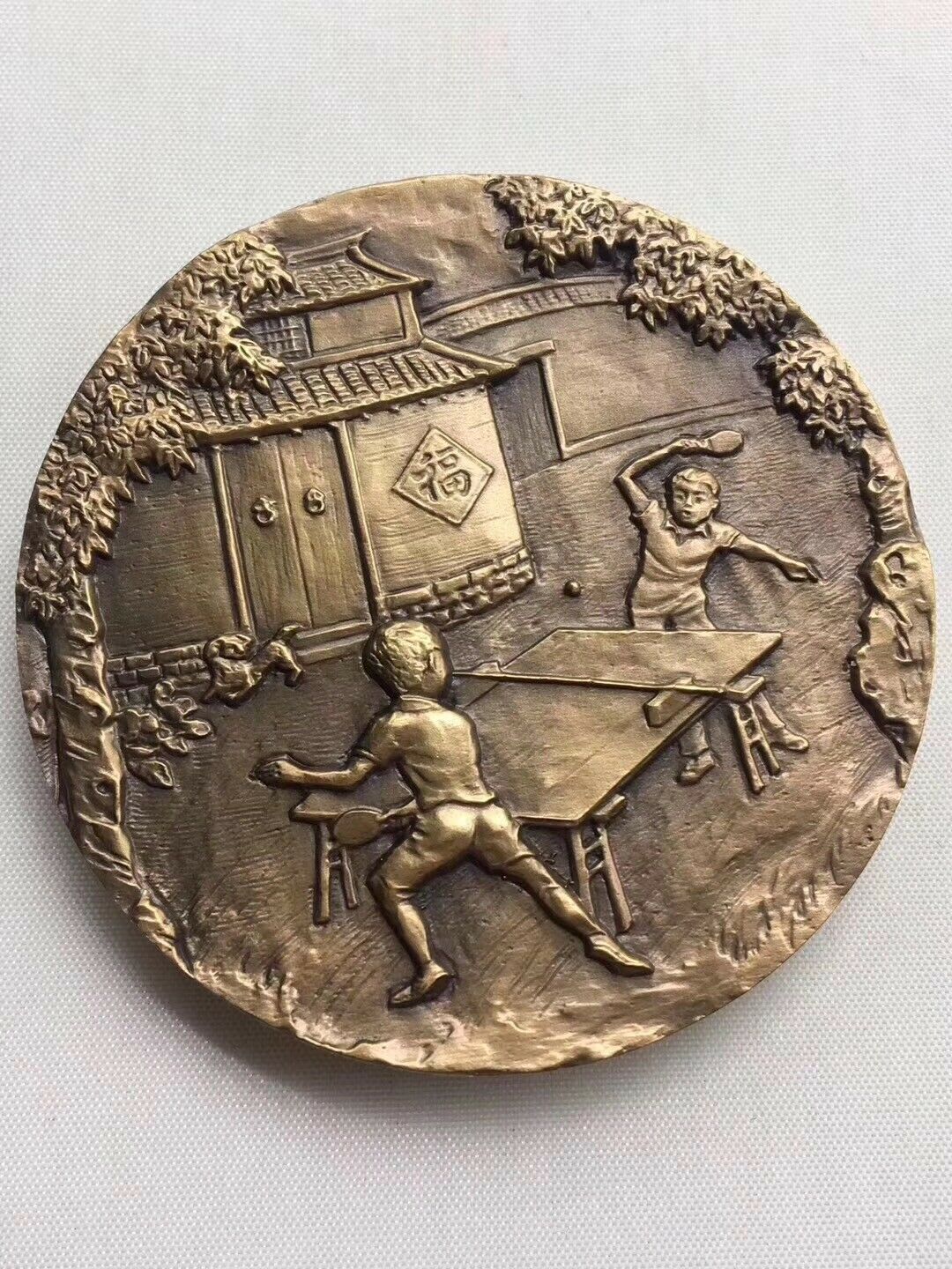 China Shanghai Mint 2018 Cartoon Dog Brass Medal 60mm COA - Fresh Stock Dated February 2026