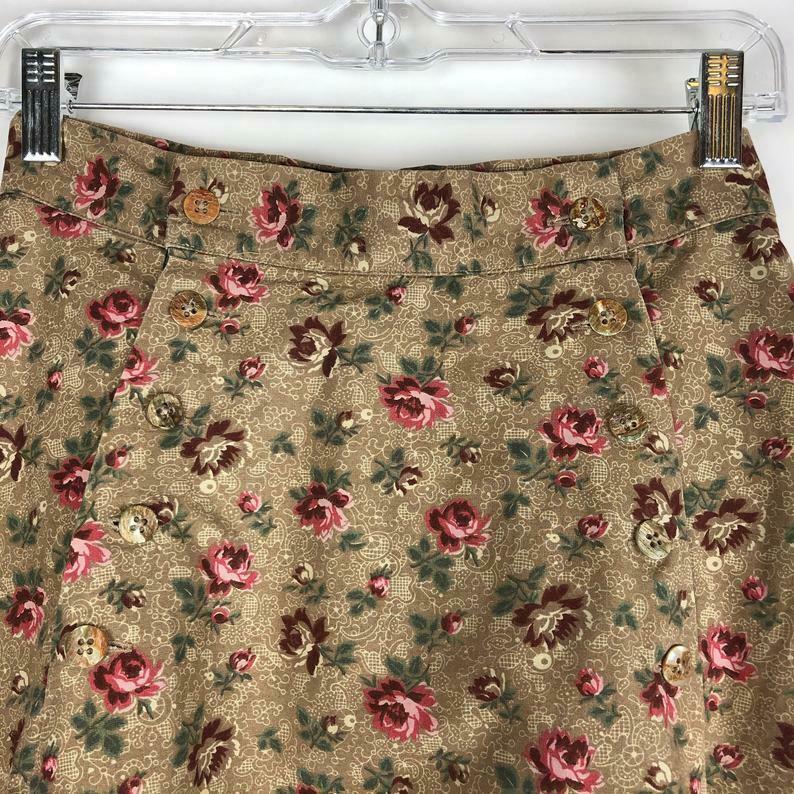 Ralph Lauren Country Vintage Prairie Beige Floral Print Full Skirt 8 - Fresh Stock Dated February 2026