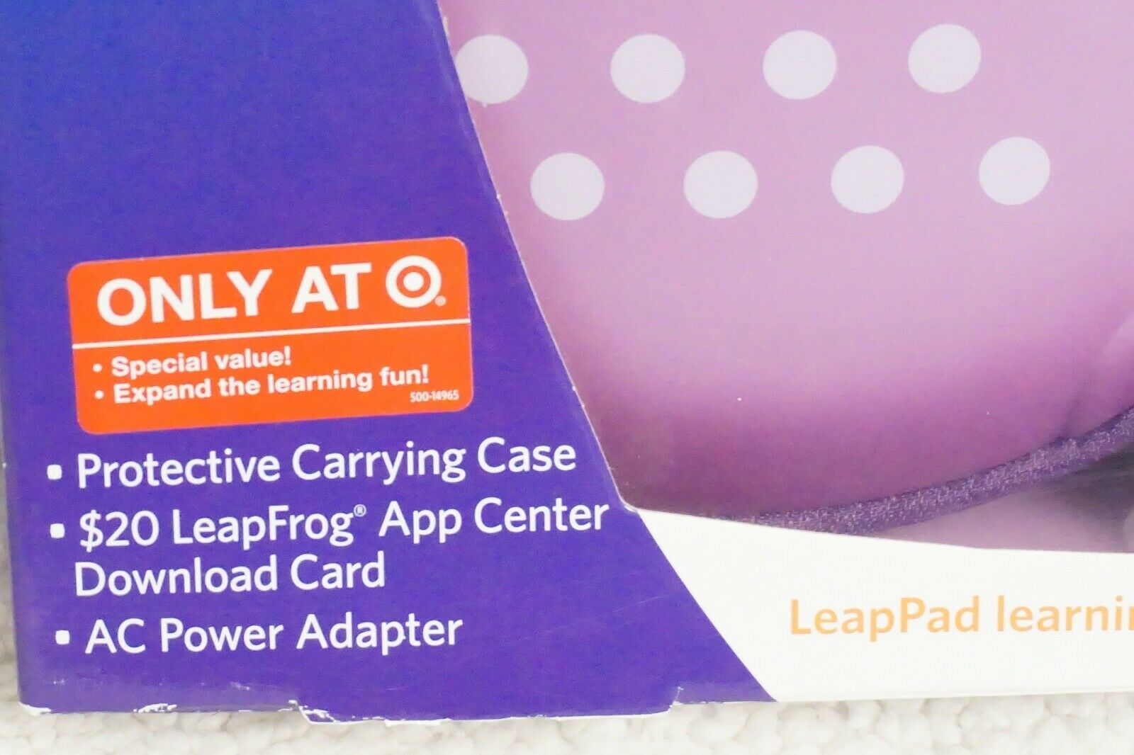 LeapPad Carry & Play Accessory Case Polka Dot, Adapter,  AppCard New & Sealed - Fresh Stock Dated December 2025