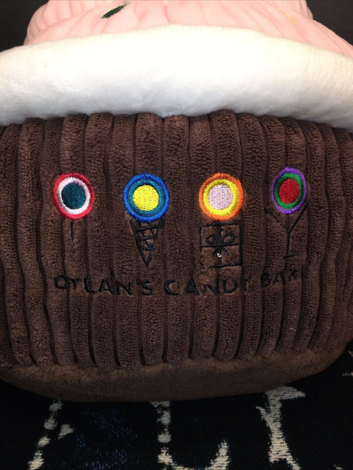 VGUC-13”x11” Dylan's Candy Bar Pink Cupcakes Shaped Plush Pillow - Fresh Stock Dated December 2025