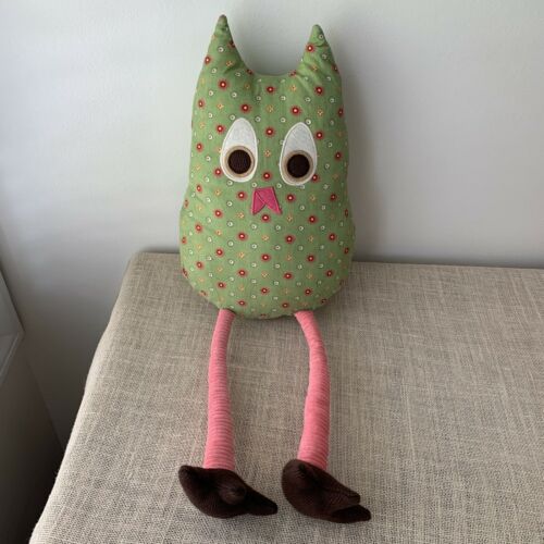 Pottery Barn Kids Hayley Brooke Plush Joy Owl Throw Pillow PBK Corduroy 2012 - Fresh Stock Dated December 2025