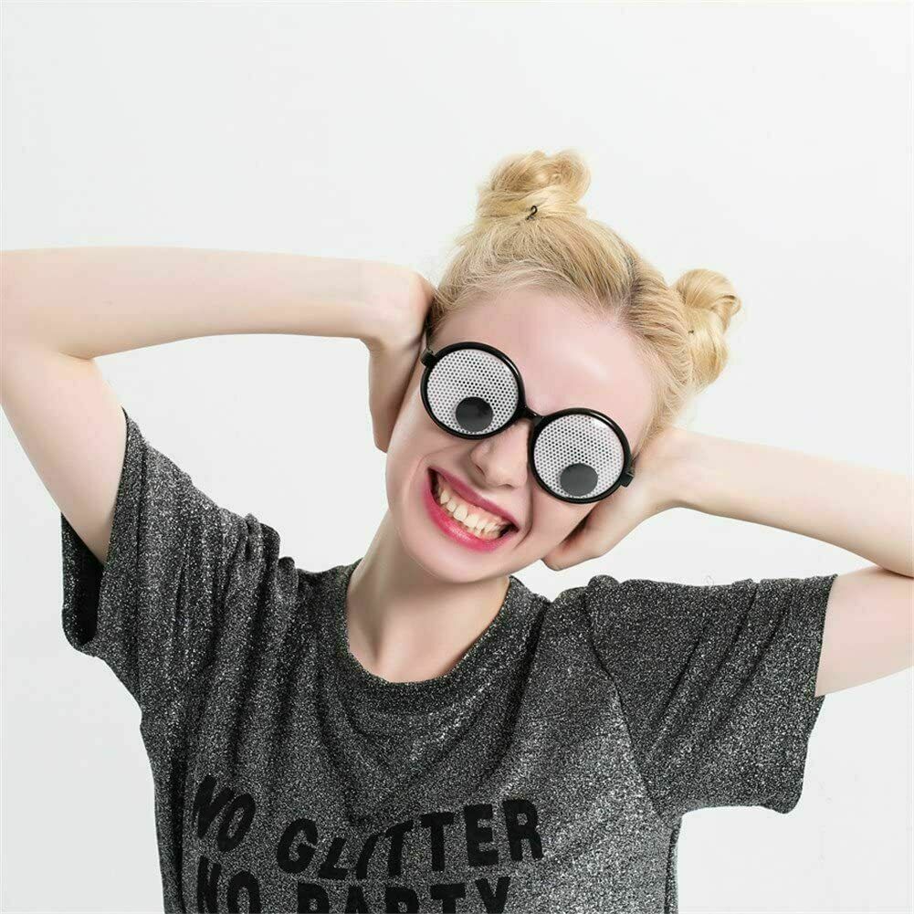 Googly Eyes Glasses,Plastic Round Giant Eye Party Favors, Fun Party Toys - Fresh Stock Dated December 2025