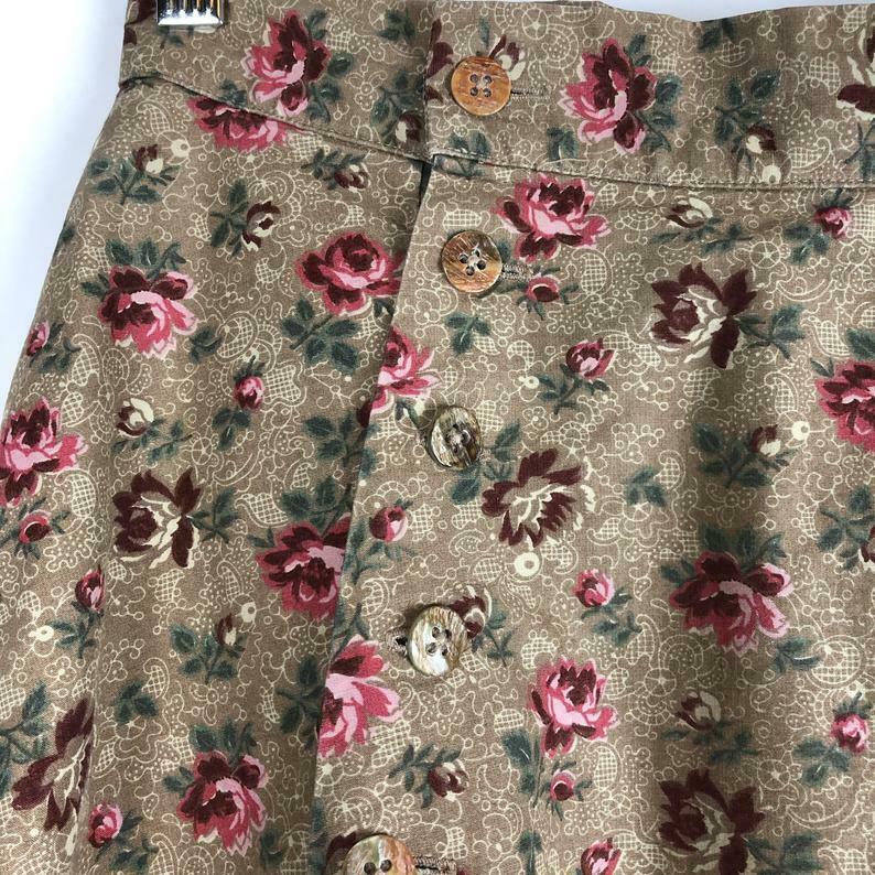 Ralph Lauren Country Vintage Prairie Beige Floral Print Full Skirt 8 - Fresh Stock Dated February 2026