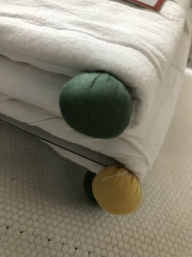 NEW 2 Pottery Barn Kids Holiday Pom Pom Quilted Standard PILLOW SHAM Quilt Duvet - Fresh Stock Dated December 2025