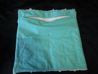 Pottery Barn Teen Decorative Pillow Cover Linen Blnd Burlap 12x12 Pink Green Zip - Fresh Stock Dated December 2025