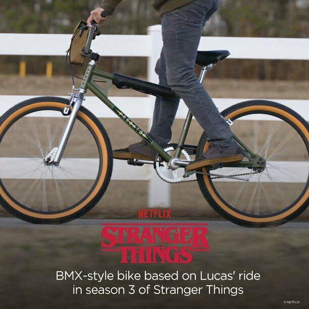 Netflix Stranger Things Lucas BMX Bike, 24-inch wheels, single speed, green - Fresh Stock Dated February 2026