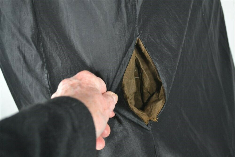 old early period skirt black polish cotton ruffle waist 30 parasol pocket 1880 - Fresh Stock Dated February 2026