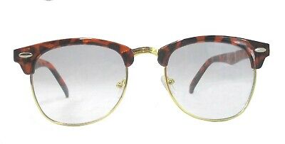 Elliot Tortoise Semi-Rimless Frame Old Man Nerd Hipster Glasses Reporter Costume - Fresh Stock Dated February 2026