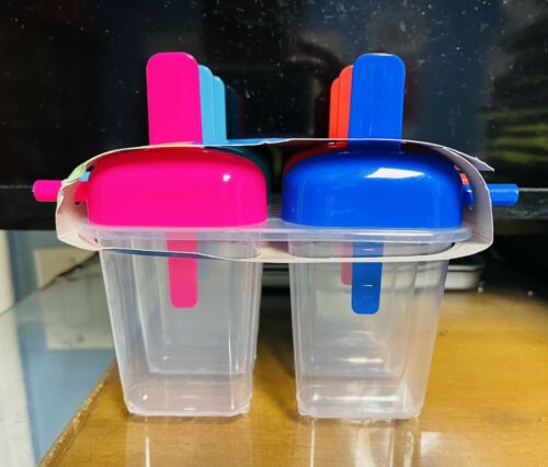 POPSICLE MAKER Mold Tray 6-ct Pk Ice-cream Ice Pop Frozen Smoothie Maker Tray A+ - Fresh Stock Dated December 2025