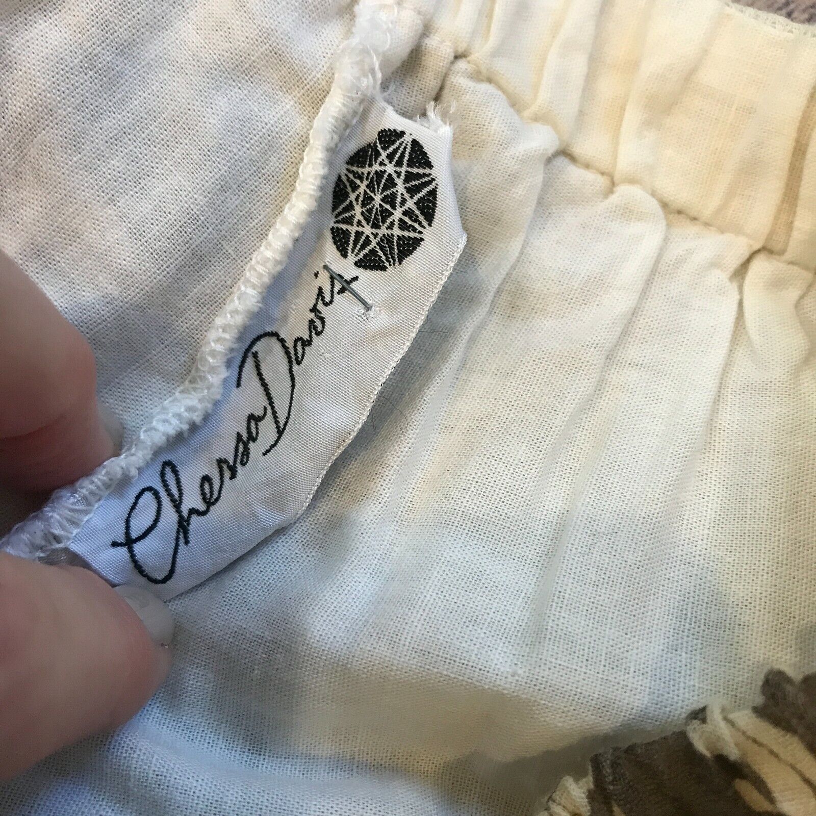 Chessa Davis I.Magnin Vintage Brown Cream Maxi Skirt Full 70's Floral Boho - Fresh Stock Dated March 2026