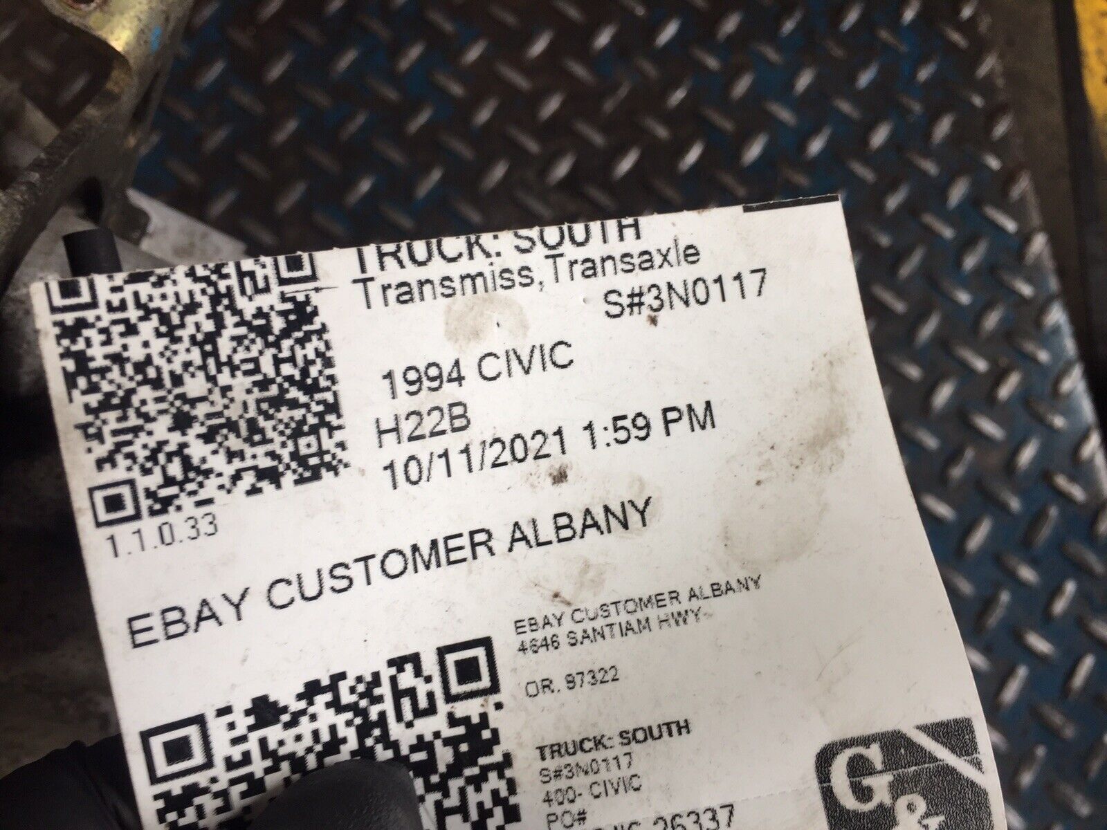 ✅ 92-95 Honda Civic EX SI 1.6 VTEC 5 Speed Manual Transmission Transaxle EG - Fresh Stock Dated February 2026