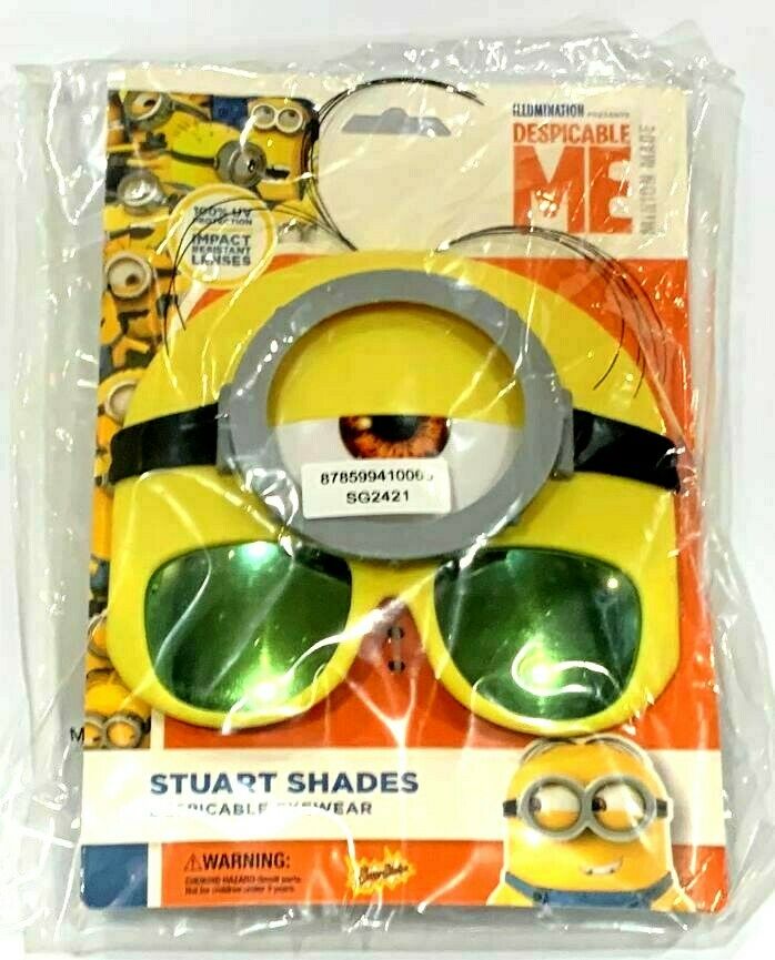 STUART MINION SHADES Officially Licensed Despicable Me Movie Goggles Cartoon - Fresh Stock Dated December 2025