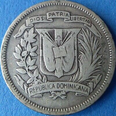 DOMINICAN REPUBLIC 25 CENTAVOS 1942 SILVER Dominicana Dominikanische Dominicaine - Fresh Stock Dated February 2026