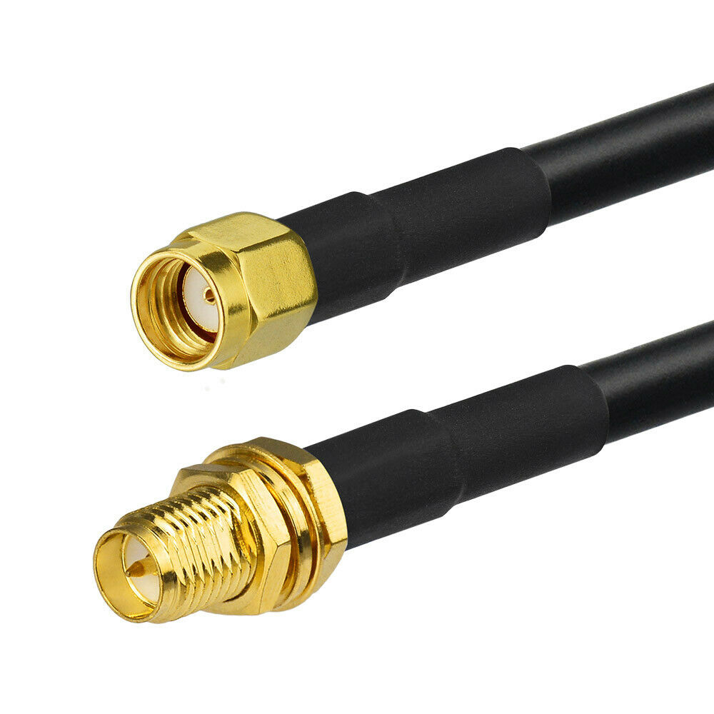 Low Loss RP-SMA Female to RP-SMA Male WiFi Booster Antenna Adapter Cable 3m - Fresh Stock Dated December 2025