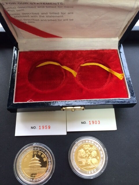 1990 China First Bi-Metal (Gold&Silver) Panda Proof Set, Only 2000 Sets Minted - Fresh Stock Dated February 2026