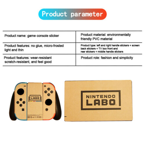 Nintendo Switch Lite Console Vinyl Skins Decals Cover Cute Cartoon Pattern New - Fresh Stock Dated December 2025