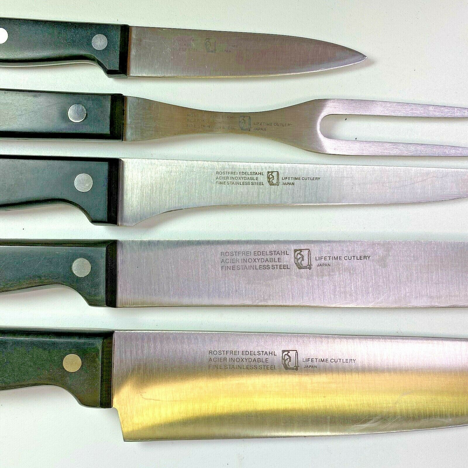 4 Knives 1 Fork LC Germain Fine Stainless Steel Lifetime Cutlery Japan Block - Fresh Stock Dated December 2025