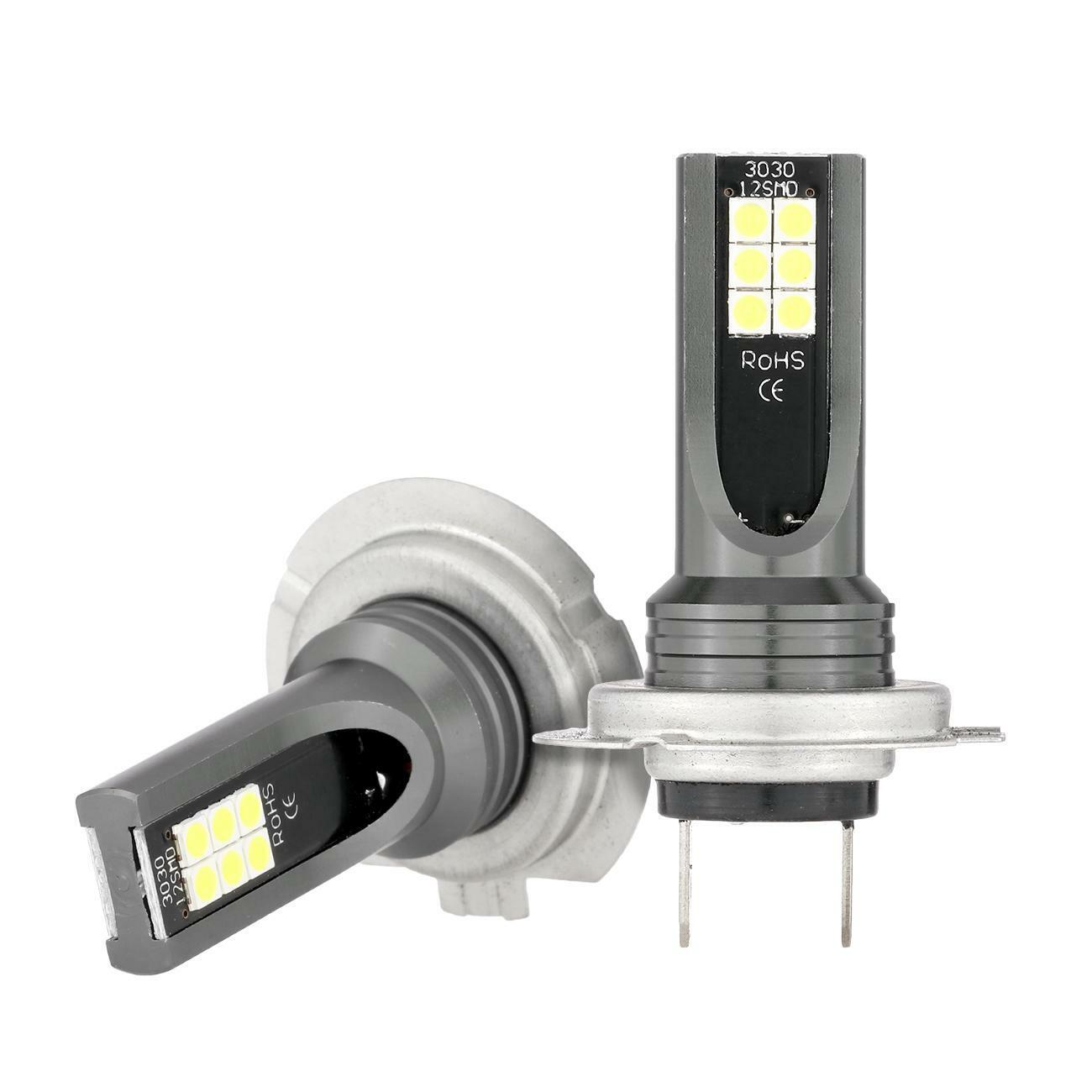 2x H7 Motorcycle LED Headlight Bulb Kit High/Low Beam 100W 10000LM 6000K White - Fresh Stock Dated February 2026