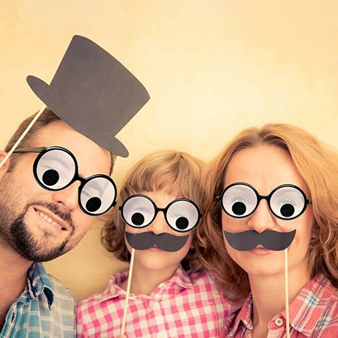 Googly Eyes Glasses-Plastic Round Giant Eye Party Favors, STOCKING STUFFERS Fun - Fresh Stock Dated February 2026