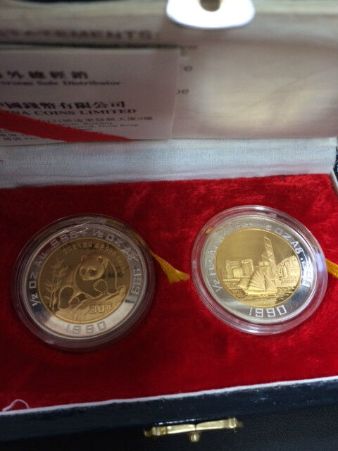 1990 China First Bi-Metal (Gold&Silver) Panda Proof Set, Only 2000 Sets Minted - Fresh Stock Dated February 2026