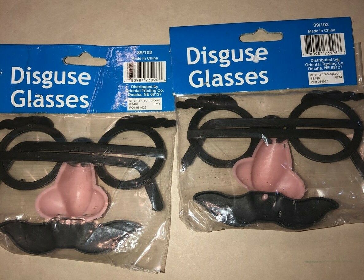Lot Of 2 New Disguise Glasses - Halloween Party Trick or Treat - Fresh Stock Dated February 2026