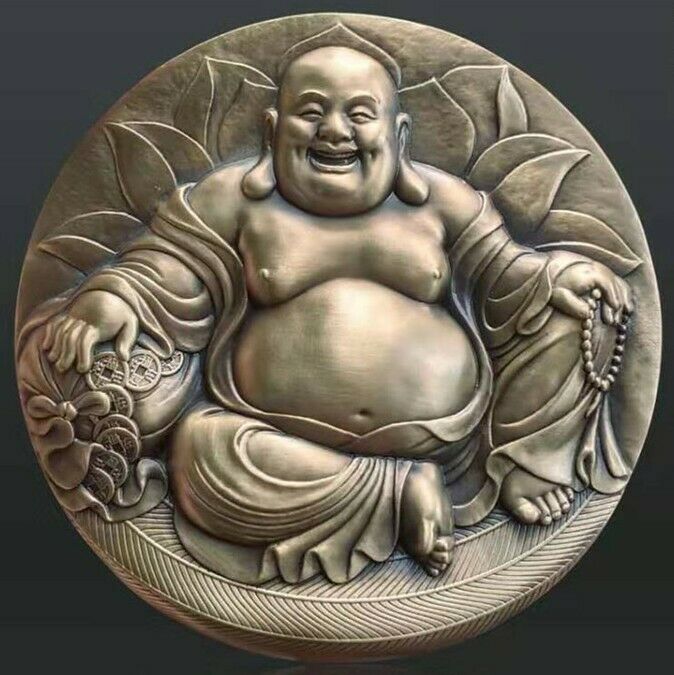 2019 China 120mm Brass Medal - Maitreya - 弥勒佛 - Fresh Stock Dated February 2026
