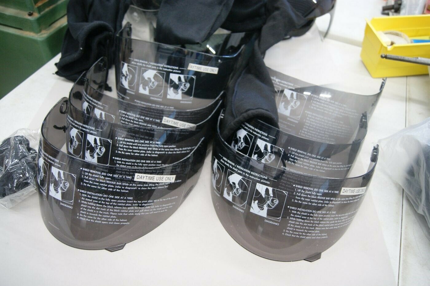 Large Lot of 18+ GMAX Visors and Other Accessories, Brand New Old Stock, L-3511 - Fresh Stock Dated February 2026