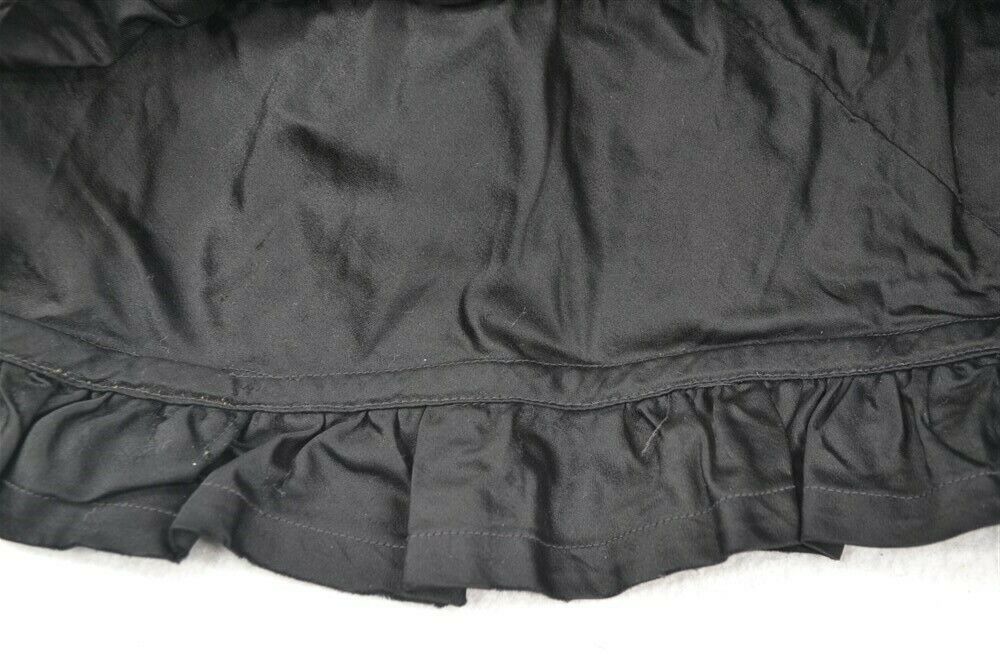 old early period skirt black polish cotton ruffle waist 30 parasol pocket 1880 - Fresh Stock Dated February 2026