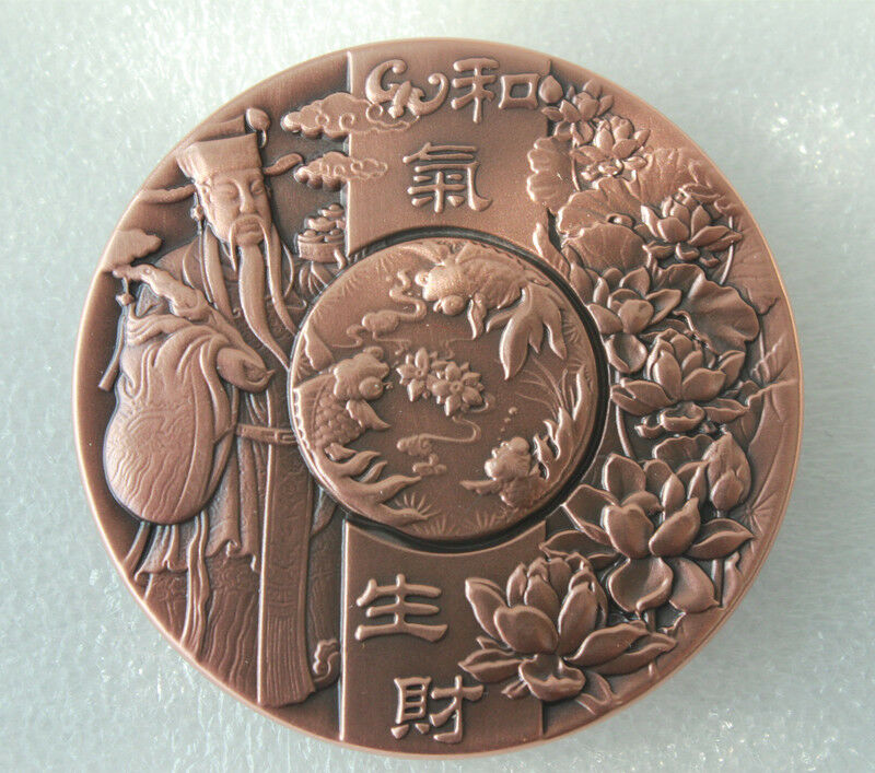 China 50mm Copper Medal - Harmony Brings Wealth - Fresh Stock Dated February 2026