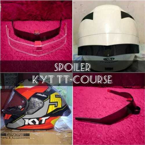 KYT TT-COURSE - Helmet Rear Spoiler (Clear/Dark Smoke) - Fresh Stock Dated February 2026