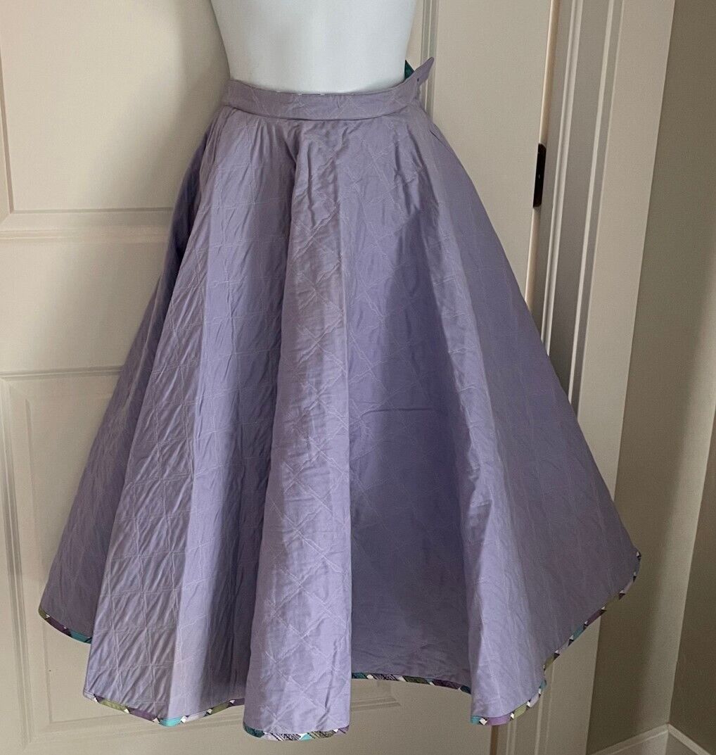 Vintage 1950s Full Circle Quilted Reversible Swing Skirt with Matching Blouse - Fresh Stock Dated March 2026