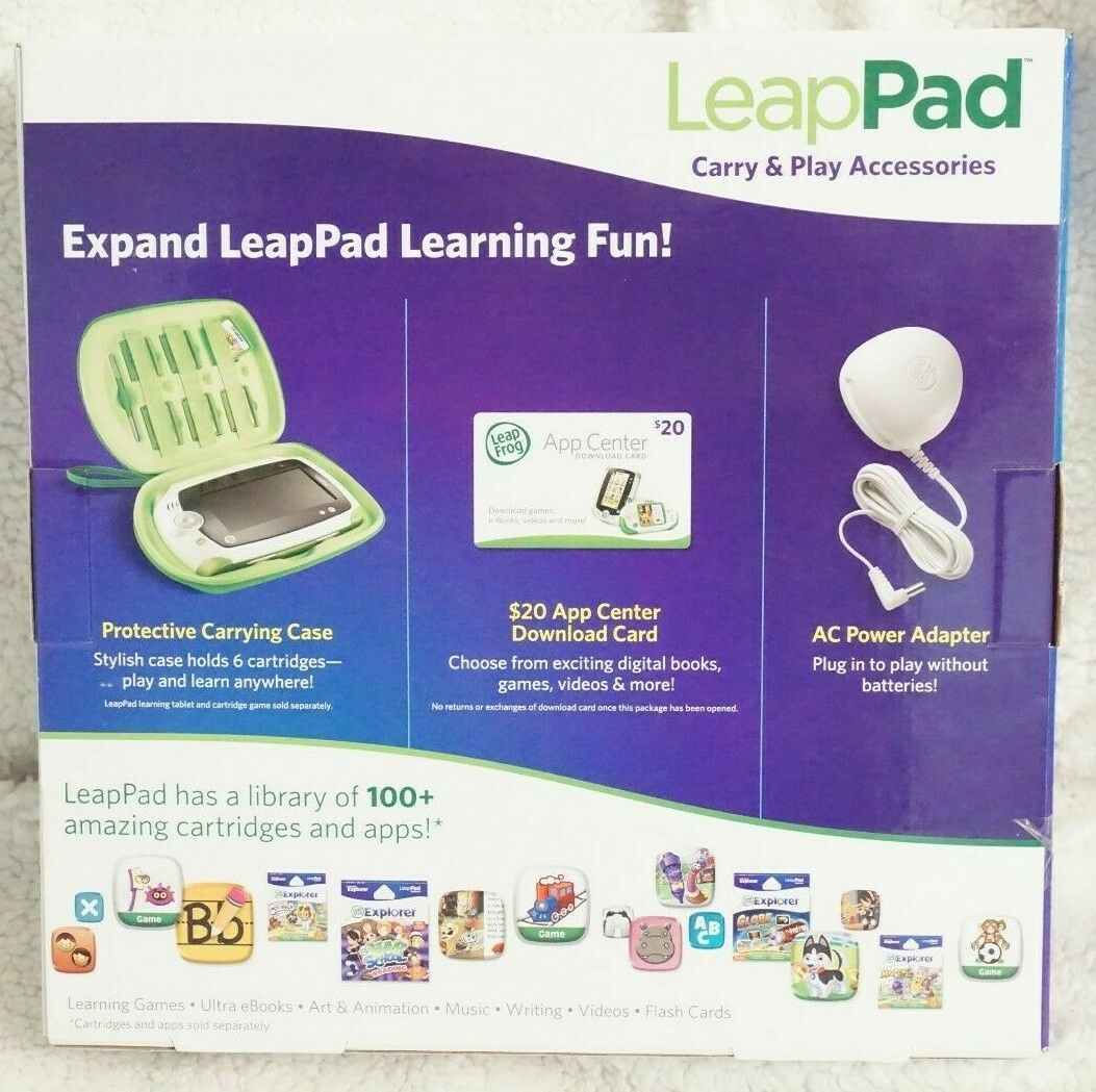 LeapPad Carry & Play Accessory Case Polka Dot, Adapter,  AppCard New & Sealed - Fresh Stock Dated December 2025