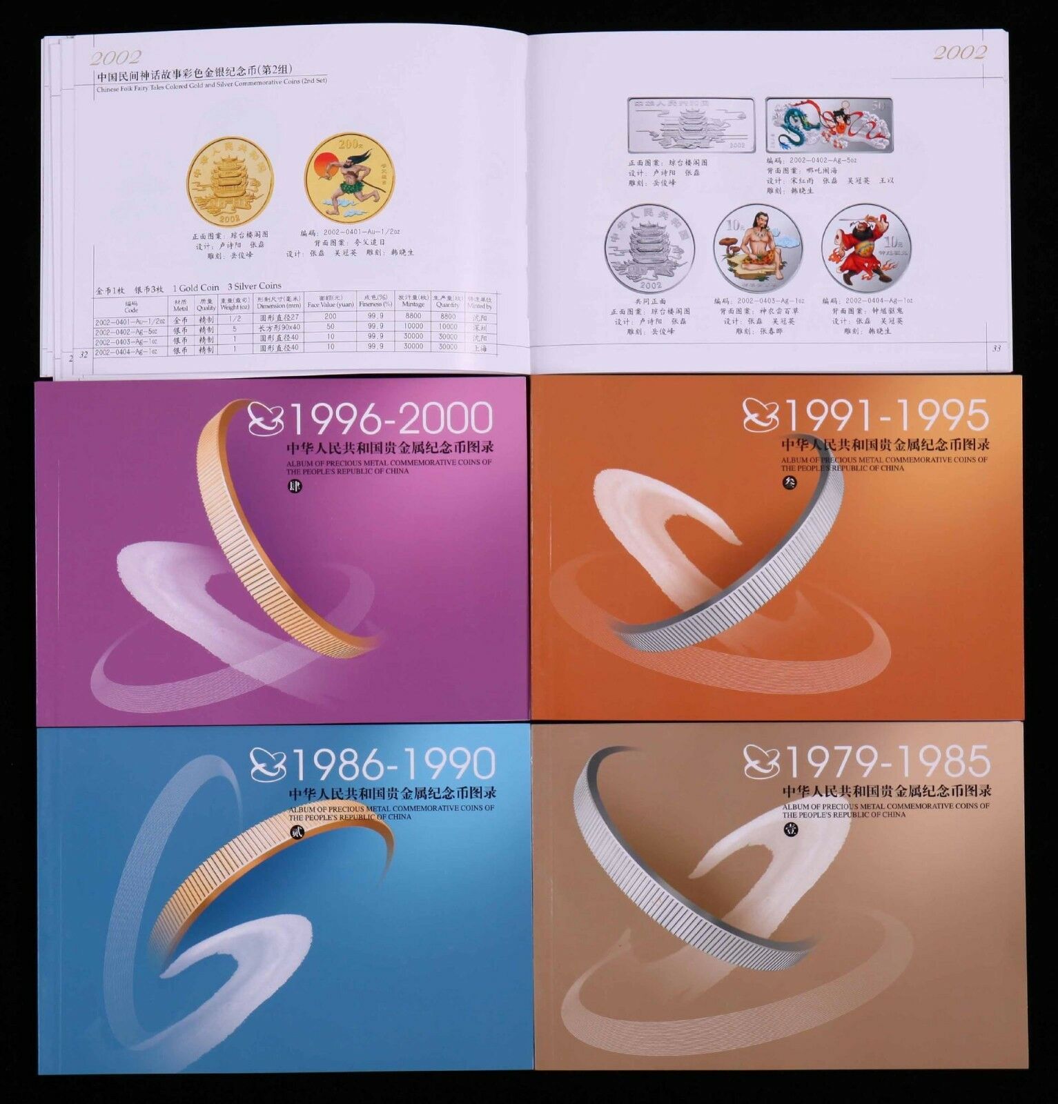 1979-2004 Album of precious metal commemorative coins of the PRC book - Fresh Stock Dated February 2026