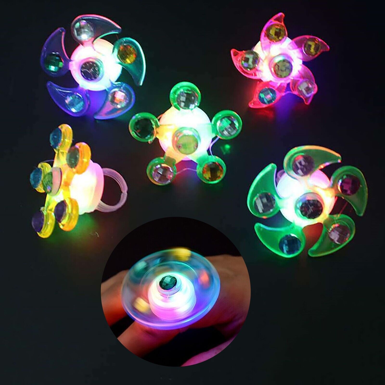 Kids Party Favors LED Glow Rings Glow In The Dark Place Value Cubes Magnetic - Fresh Stock Dated February 2026
