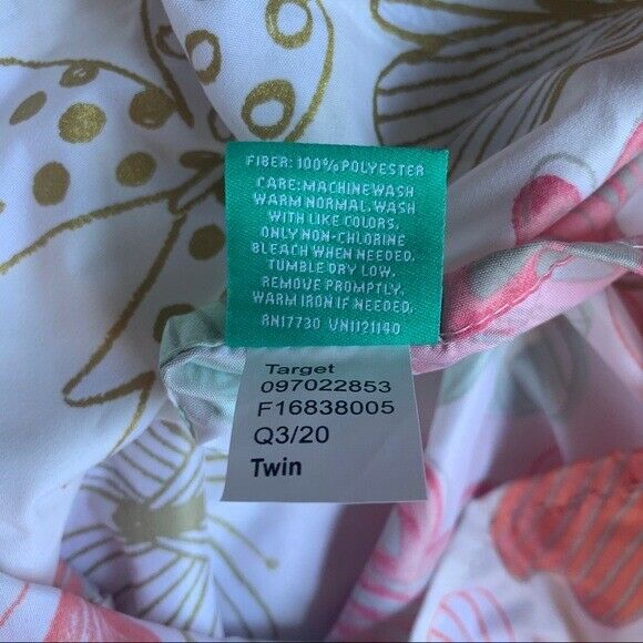 Pillowfort Pink Mariposa Butterfly Pillow Sham - Fresh Stock Dated December 2025