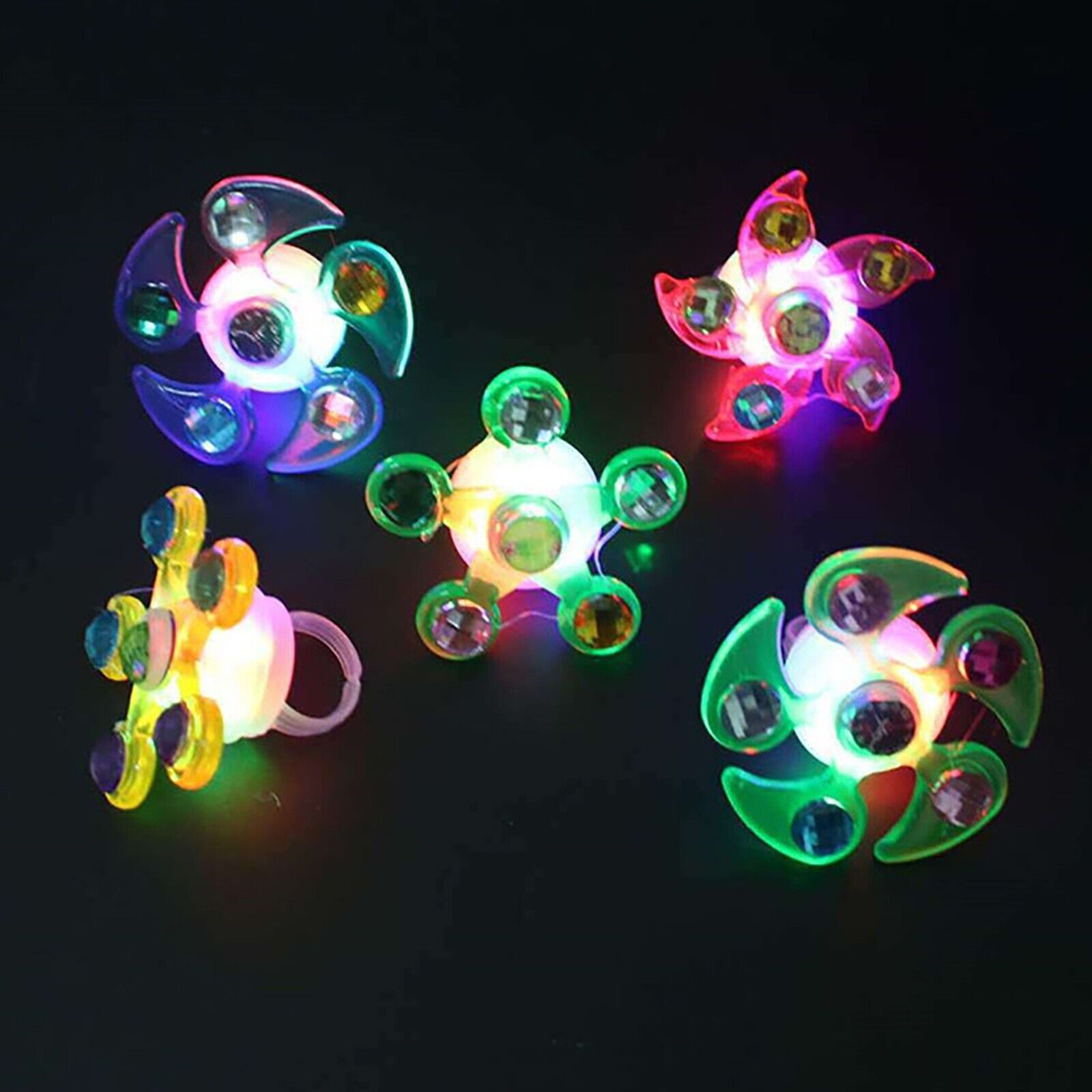 Kids Party Favors LED Glow Rings Glow In The Dark Place Value Cubes Magnetic - Fresh Stock Dated February 2026