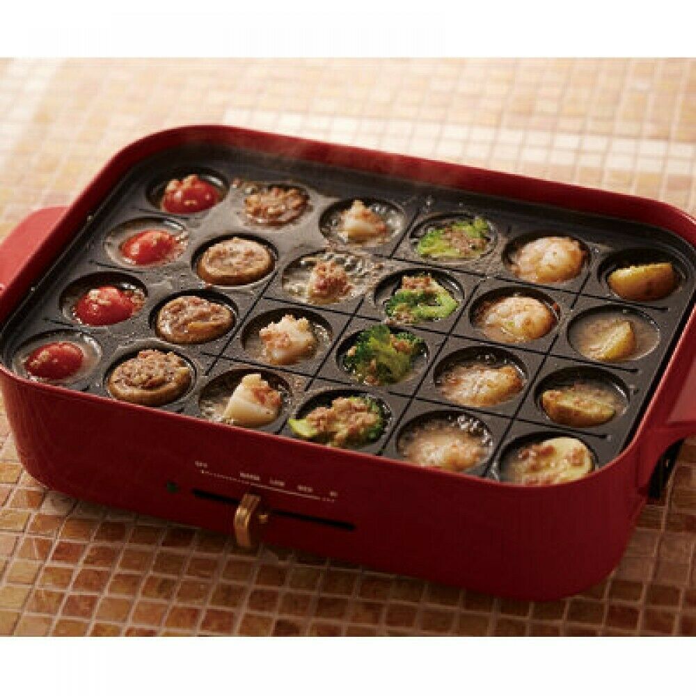 NEW BRUNO compact hot plate BOE021-RD Red (Japan Domestic genuine products) - Fresh Stock Dated February 2026