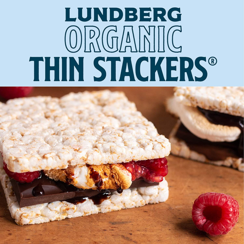 Lundberg Organic Thin Stackers, Whole Grain Brown Rice, Red Rice & Quinoa, 6 Oun - Fresh Stock Dated December 2025