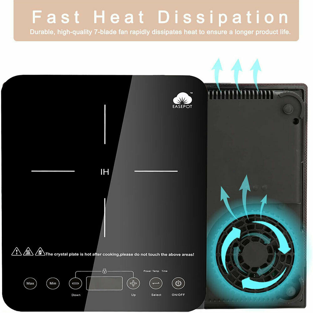 Induction Cooktop Cooker 1800W Single Countertop Burner Hot Plate Stove Heater - Fresh Stock Dated December 2025