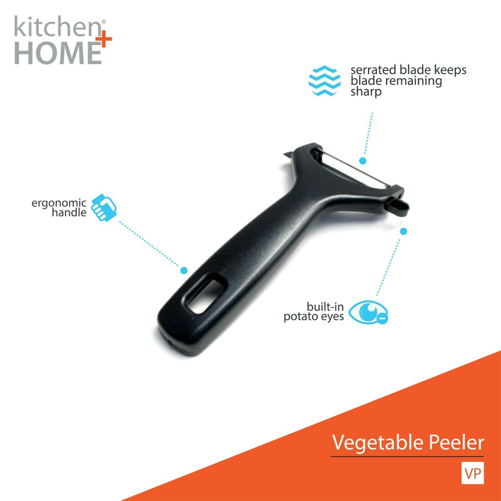 Starter Knife Set - Chef Knife, Bread Knife, Fillet Knife, Paring Knife & Peeler - Fresh Stock Dated December 2025