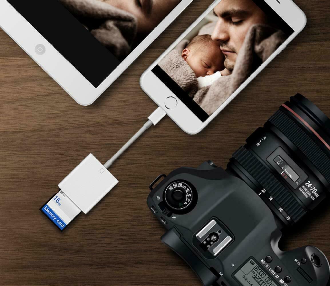 SD Card Adapter Camera Reader for iPad iPhone 6 6S 7 8 X Xs 11 12 13 Pro Max USA - Fresh Stock Dated February 2026