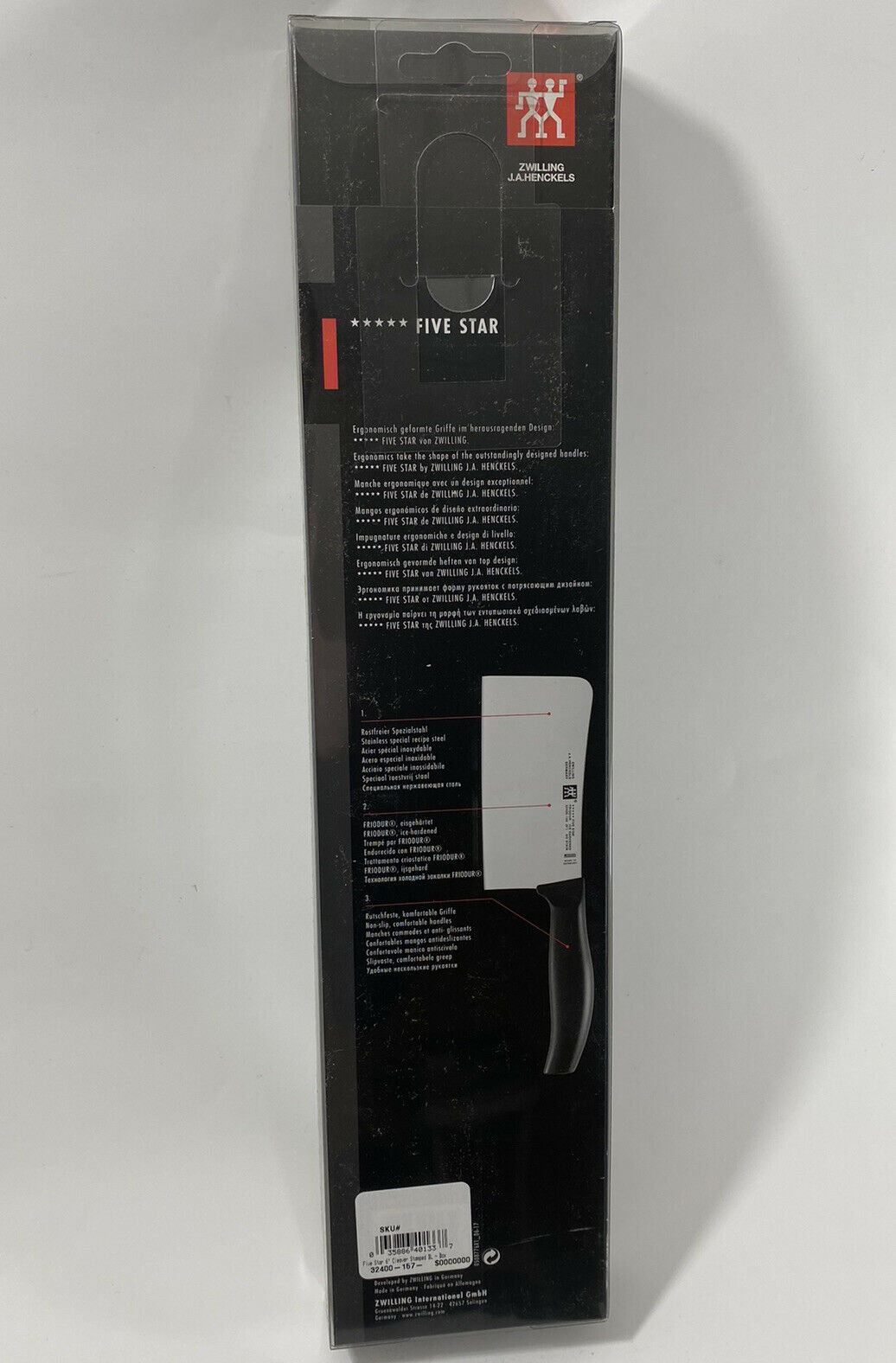 Zwilling J.A. Henckels Five Star 6 inch Chef Cleaver Chinese Vegetable Knife - Fresh Stock Dated December 2025