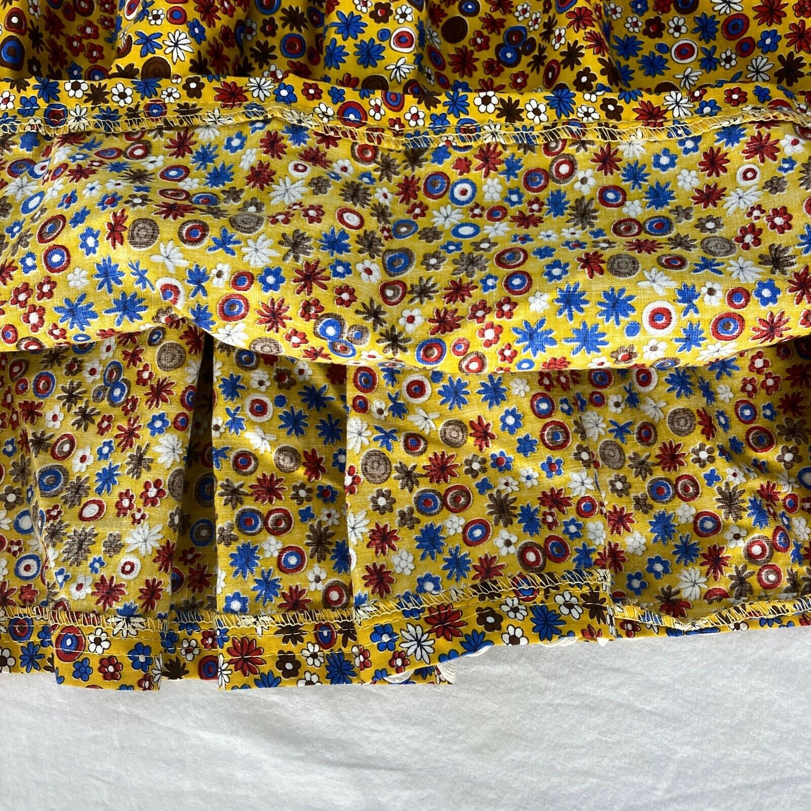 VTG 70’s Floral Maxi Prairie Skirt Women's Size 7/8 Long Multicolor Boho VINTAGE - Fresh Stock Dated March 2026