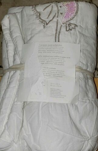 1  NEW Pottery Barn Kids ISABELLE castle MERMAID quilted Euro Sham - Fresh Stock Dated December 2025
